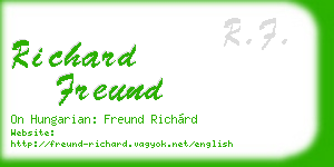 richard freund business card