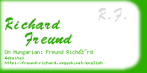 richard freund business card